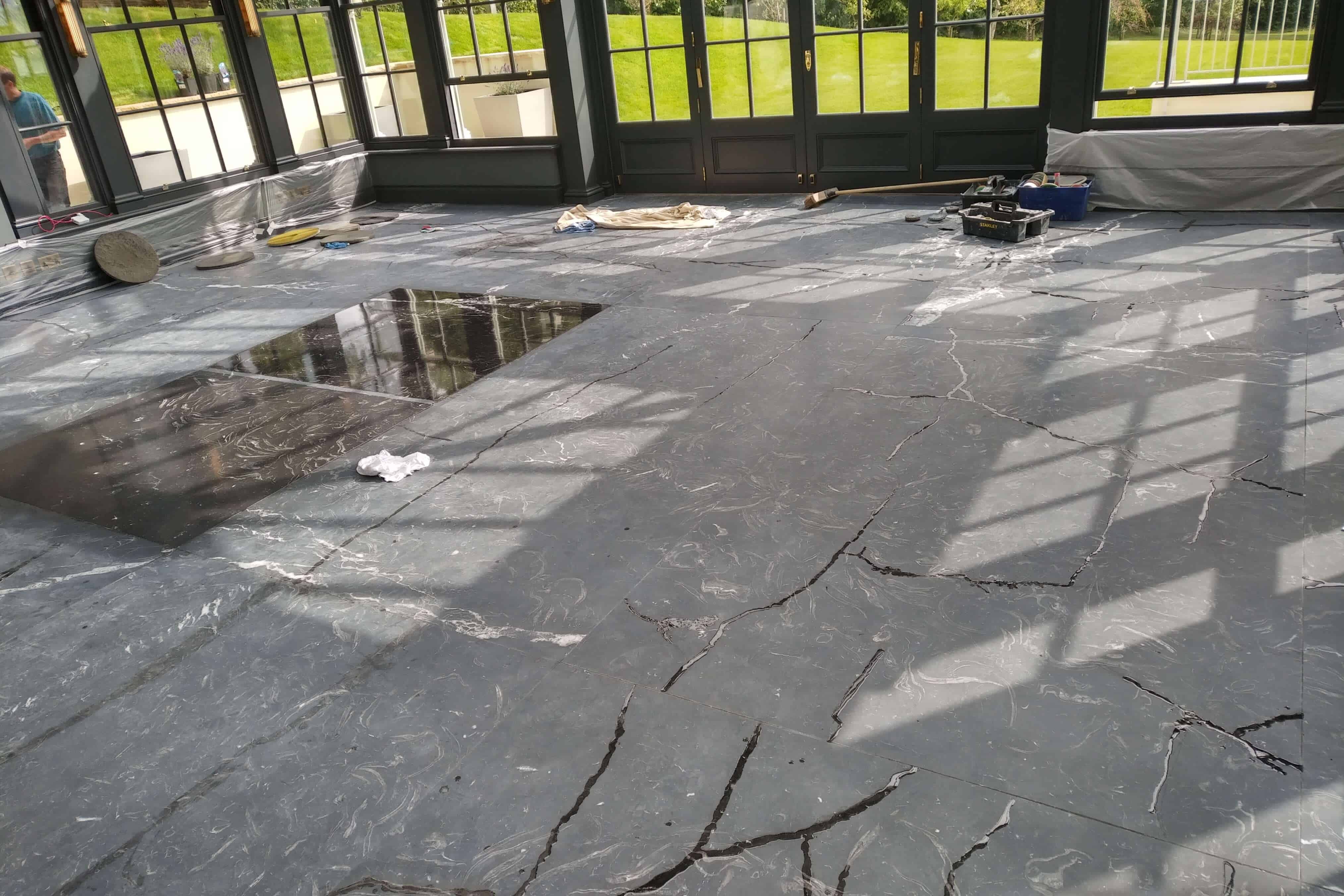 marble floor restoration approach
