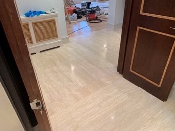 Travertine floor restoration