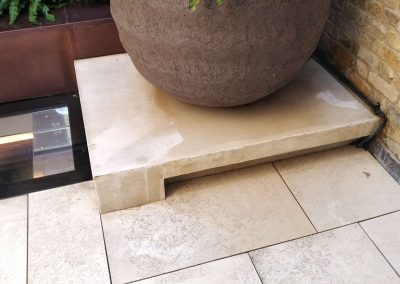 Refresh limestone floor