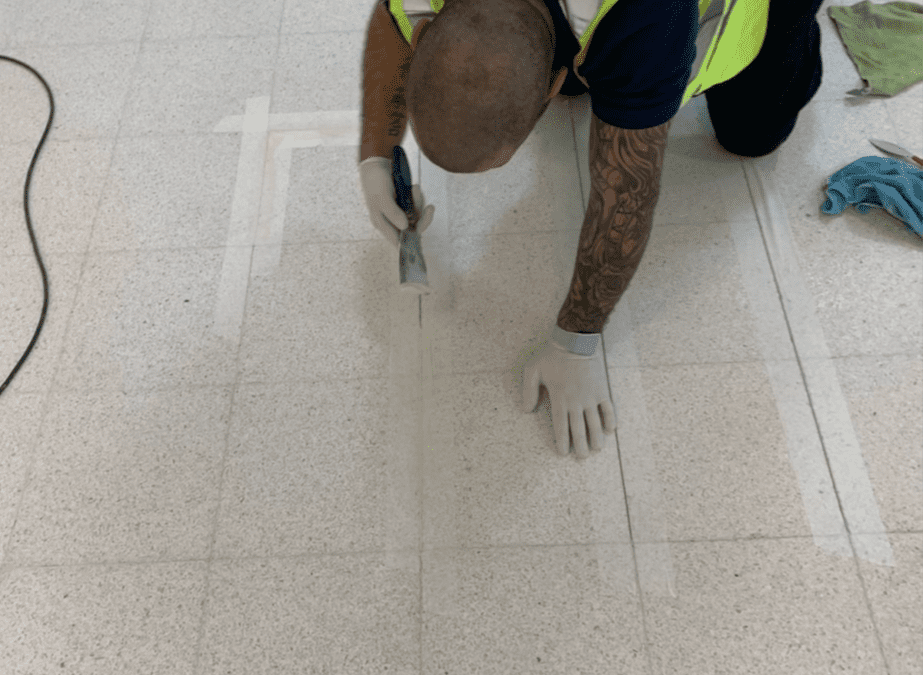 Hospital terrazzo floor restoration