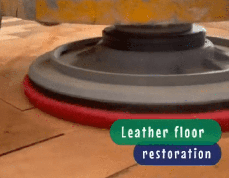Leather floor restoration