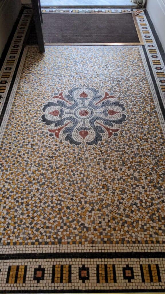 Mosaic floor restored to its original elegance